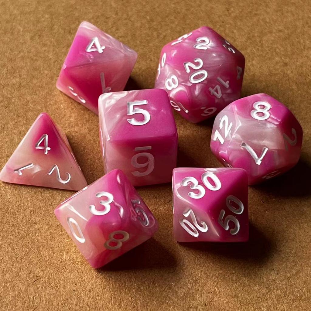 7 шт./лот, многогранные игральные кости из смолы D&D D4 D6 D8 D10 D% D12 D20, многогранные игральные кости TRPG, настольные игры