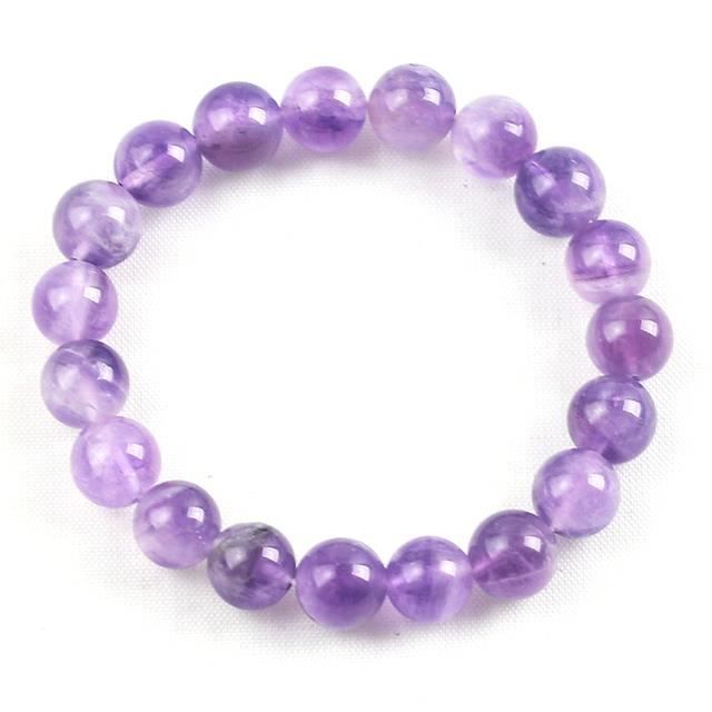 Браслеты из натуральных камней, Бирюза-8мм Бусины-19см--Браслет из натурального амазонита для мужчин и женщин, Аметистовые бусины, Э