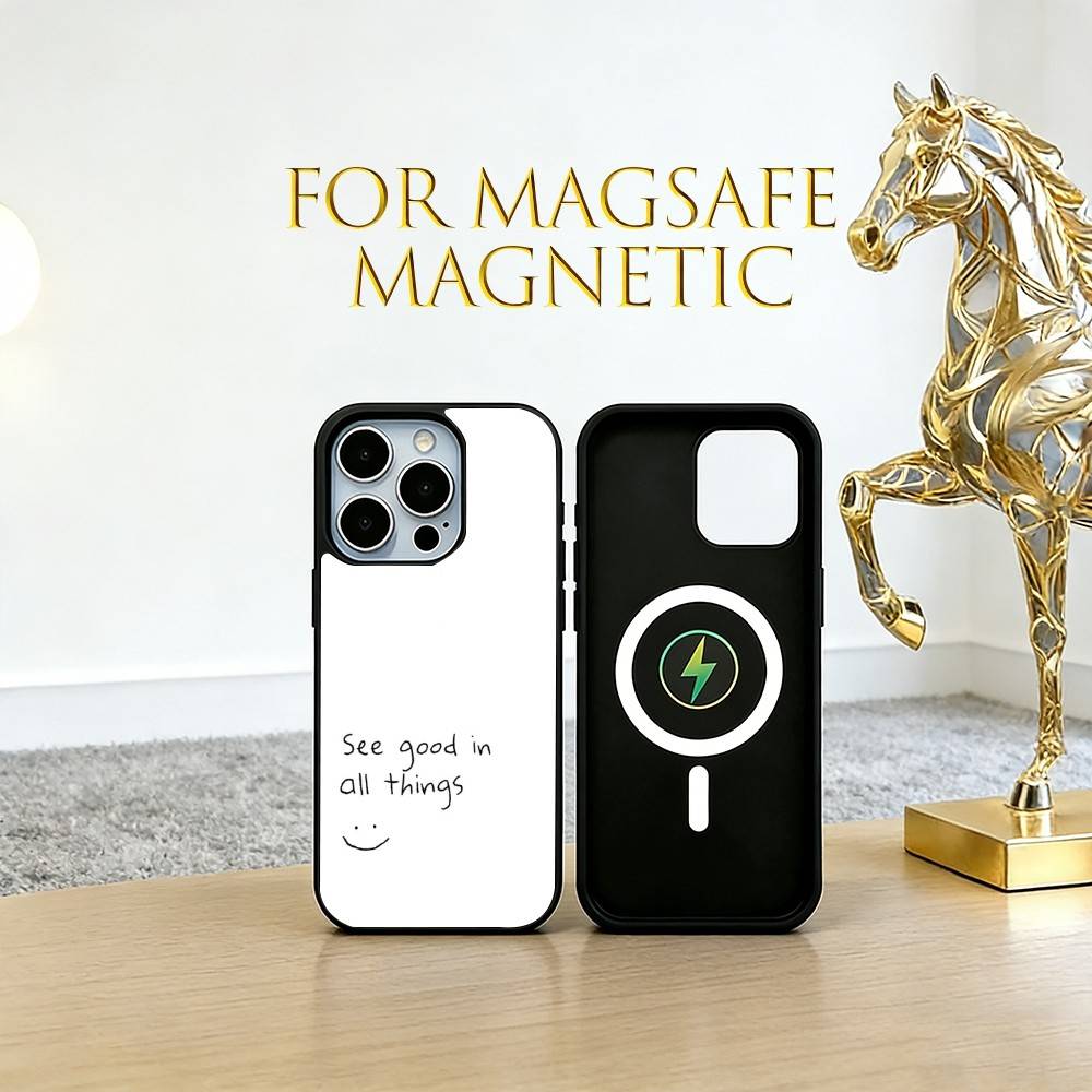 Minimalist Phone Case For iPhone17,16,15,14,13,12,11 Plus,Pro Magnetic with Magsafe Wireless Charging