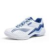 Li Ning Thunder Sonic Boom Амортизация Скользкая Устойчивая к истиранию Низкие Бадминтонные кроссовки Унисекс Белый Синий AYTV005-1