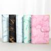 A6 Colored Marble Color A6 PU Leather DIY Binder Notebook Covers Diary Books Schedule Paper Covers School Stationery