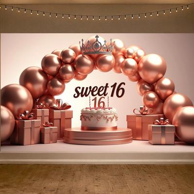 Украшения для вечеринки Баннер «Сладкие 16» Баннер «С Днем рождения» для украшения помещения Юбилей дня рождения для девочек