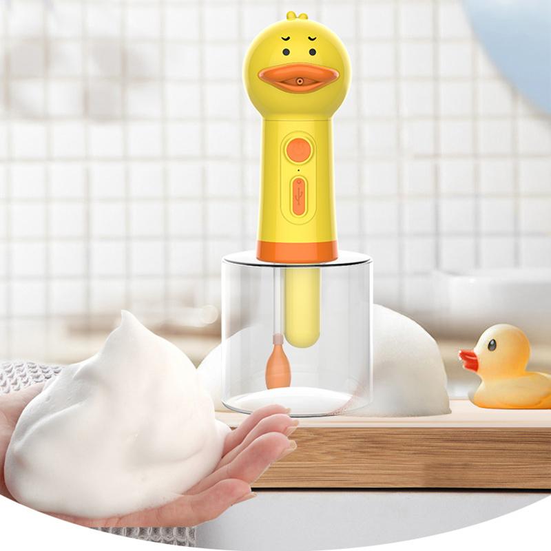 Маленький Желтый Утенок Питомец Чистка Купание Электрическая Пенообразующая Машина Зарядка через USB Автоматический Дозатор Мыла Пенообразующая Машина Аксессуары для Питомцев