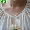 S925 Sterling Silver Gold -Plated Pearl Necklace Female Moon Shape Pendant Ins Wild Niche Clavicle Chain