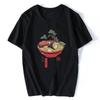 Футболка Neko Ramen Japan Cat Anime, мужская, высококачественная, эстетичная, из хлопка, классная, винтажная, в стиле Харадзюку, уличная одежда, мужские футболки