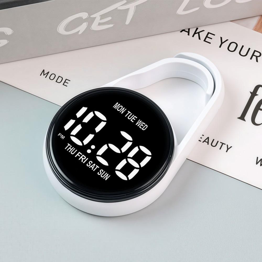 LED Electronic Hanging Watch Portable Waterproof Pocket Watch Digital Display Carabiner Luminous Pocket Watch Children/Adults