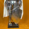 Full-Size 6-Foot Templar Knight Armor Suit Polished Medieval Roman Steel Armor with Display Stand  Ideal for Home Décor