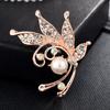 Brooch High-End Niche Silk Scarf Buckle Alloy Diamond Coat Pearl Corsage Pin Accessories