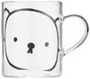 Space Joy Miffy Selfie 8644005SB Mug, Heat-Resistant Glass, 330ml, Microwave-Safe, Boris, Clear, 7.5cm Diameter,