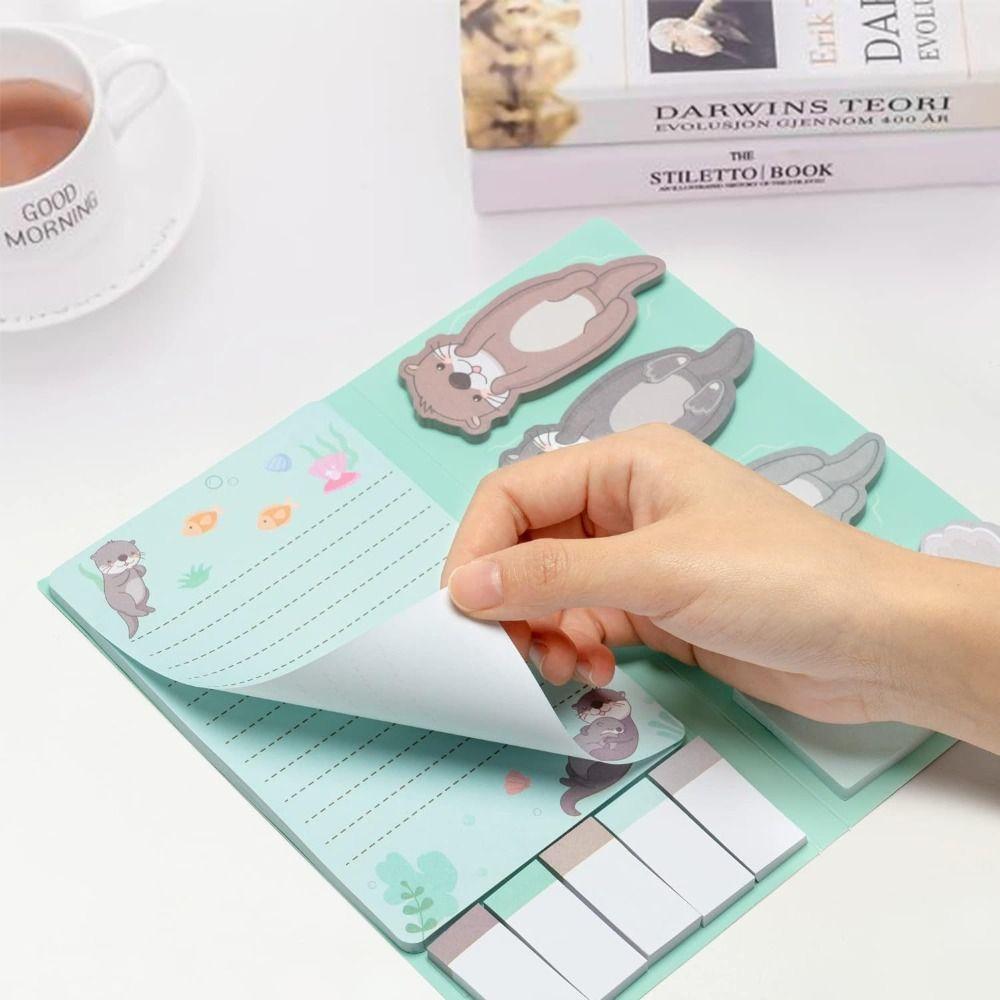 Набор из 50 утолщенных стикеров с животными для заметок в квадратном стиле для офиса и школы