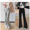 New Early Autumn Cotton Micro-flared Casual Pants Women's Horseshoe Trousers Drape Slim Elastic High-waisted Floor Pants
