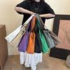 Lightweight Drawstring Tote Bags Casual Handbag Ins Letter Shoulder Bag  Outdoor