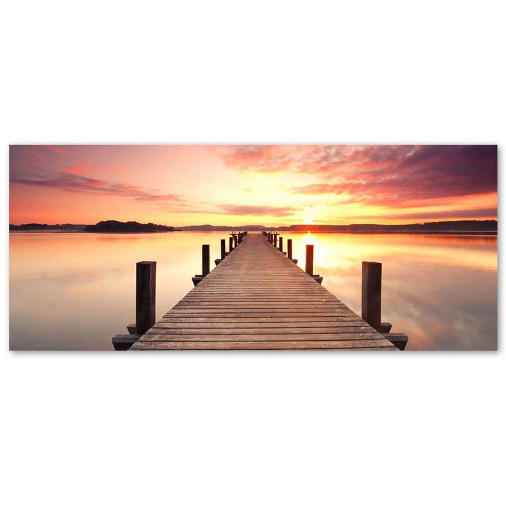 Canvas print, Sunset over a pier
