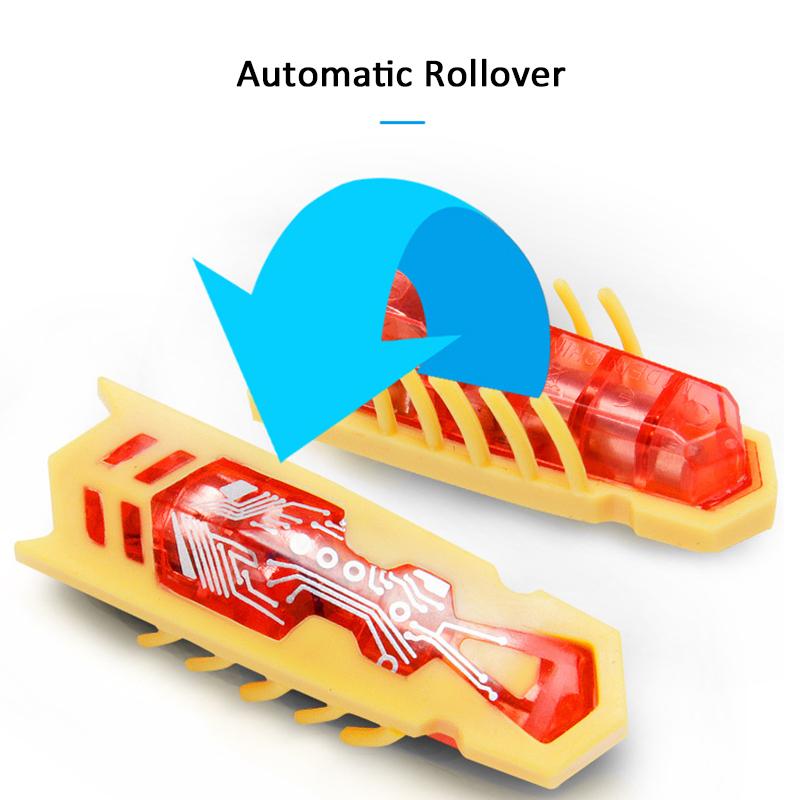 Электрическая игрушка-жук для кошек, Автоматическая игрушка-перевертыш, препятствие для побега кошки, Работает от батареек, Вибрация, Игрушка для игры питомца, Мини-робот-жук