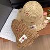 Sweet Vacation Leisure Handmade Straw Hat For Women Girls Breathable Summer Sun Hat Foldable Able Sunscreen Hat Gifts
