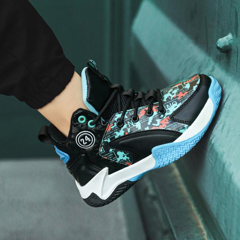 Children's Basketball Shoes Men's Breathable Shock-absorbing Wear-resistant Non-slip Basketball Shoes