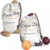 Potato Onion Storage Bag Keep Fresh Vegetable Fruit Organizer Drawstring Canvas Bags Reusable Sacks Holds Keeper Large Capacity