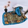 90*90 см платки пляжные солнцезащитные шелковые шарфы 2024 Европа и Америка платок популярный принт квадратные банданы
