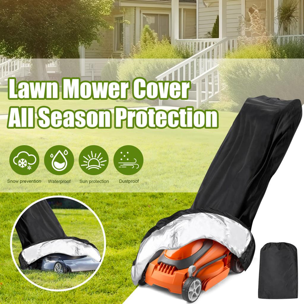 Mower 10D Outdoor Polyester Oxford Push Mower Cover With Coating,Double Drawstring,Storage Bag