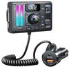 FM-передатчик с Bluetooth Быстрая Быстрая Зарядка Звук Бас и Высокие Тона Автомобильное Зарядное Устройство для и Звонков 5.3, Зарядка QC3.0, Порт Type-C, HI-FI Качество,