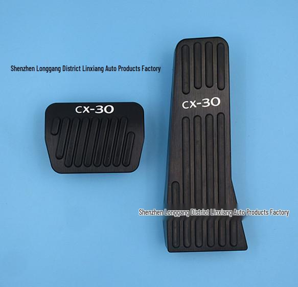 Для Mazda 3 и CX-30: Комплект неперфорированных педалей из алюминиевого сплава с противоскользящим покрытием (Газ и Тормоз)