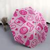 1pc Western Themed Pink Pattern Umbrella with Plastic Handle,Suitable for All Seasons Home Travel Outdoor UmbrellaPT265