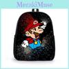 Fun Cartoon Mario Graphics Children School Bag With Lightweight Oxford Material