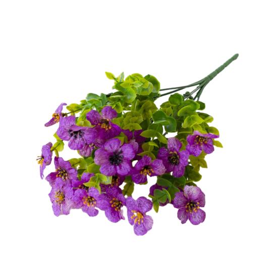 1 букет, садовый искусственный цветок, реалистичный вид, яркий цвет, простой в уходе, имитация фиолетового цветка, искусственное растение