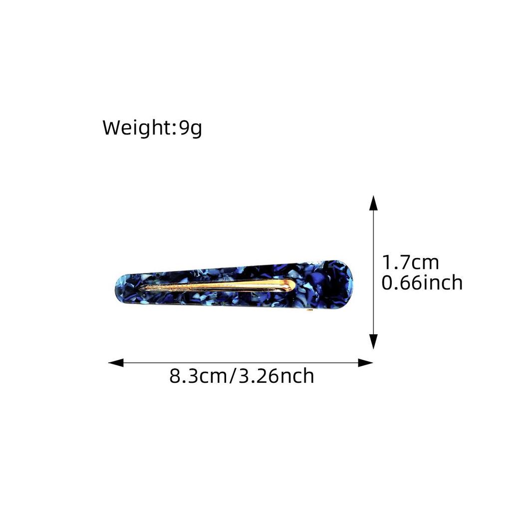 Корейская ацетатная заколка для челки в форме капли воды — простая, универсальная, боковая заколка