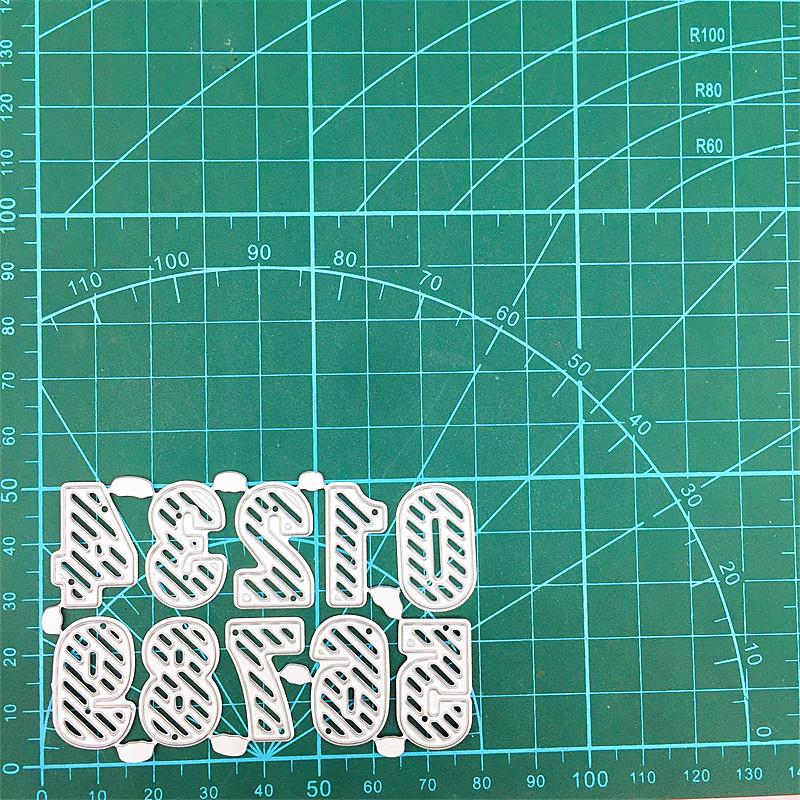 Arabic Numerals 1-10 Design Style Metal Cutting Dies DIY Scrapbooking Embossing Stencil Paper Craft Album Template