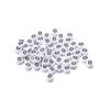 White Round Beads with Black Letters - 26-Letter Set for DIY Necklace & Phone Chain Accessories