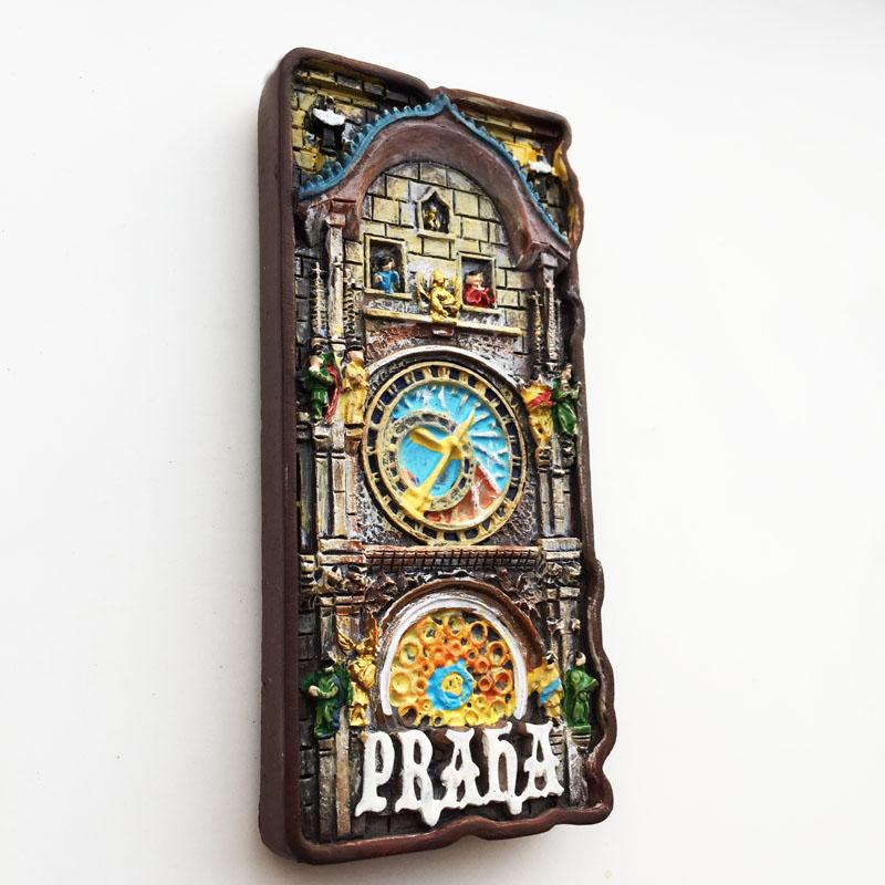 Прага, Чешская Республика, достопримечательности Великобритании Магниты на холодильник из смолы Наклейки Творческие сувениры ручной работы Украшения для дома