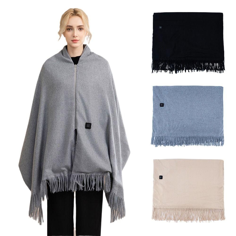 Wearable Shawl Blanket Warm Clothing Heating Lap Blanket Office Warm Shawl for Winter