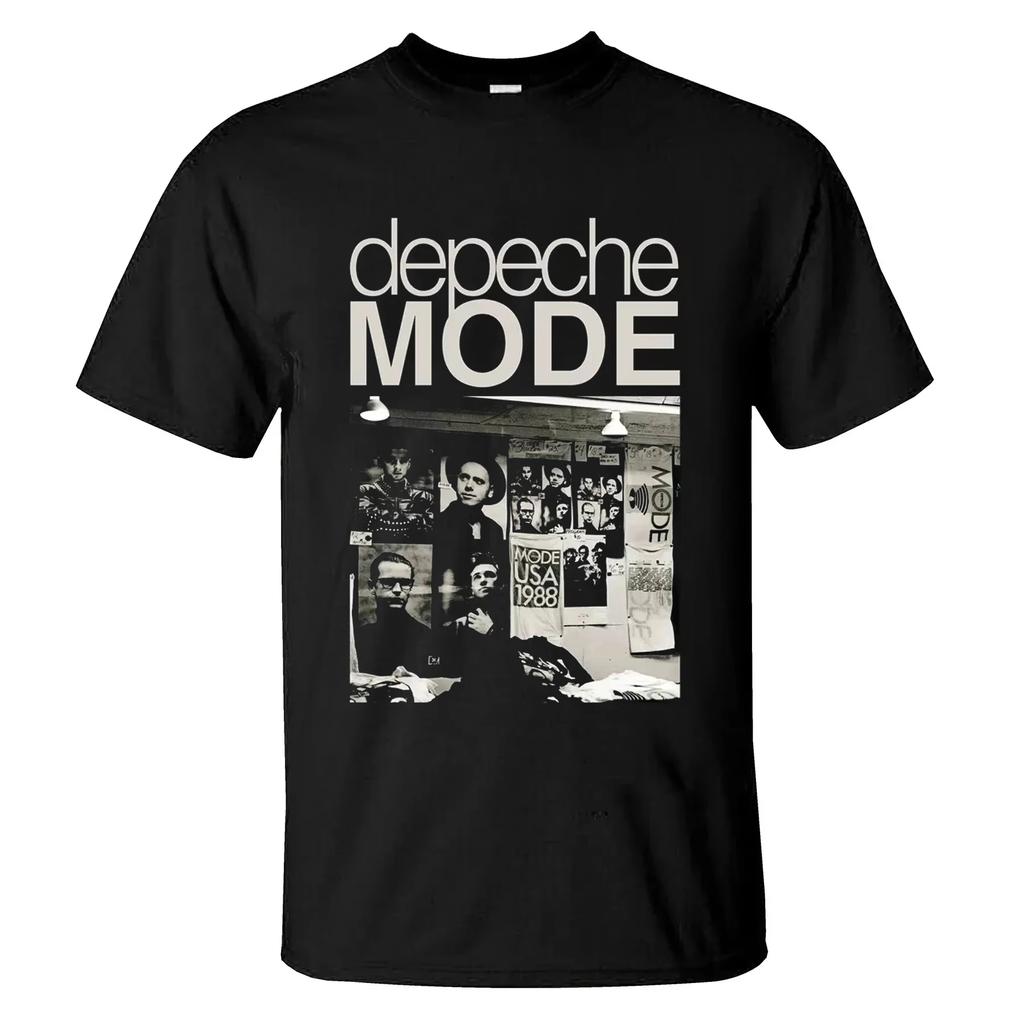 2025 Удивительные футболки Мужские Женские Розовые Топы Черные От Depeche Cool Mode Футболка Повседневная Оверсайз Рок-Музыка Летняя Хлопковая С Коротким Рукавом