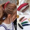 Solid Color Headwear Hair Accessories Hair Claws Ponytail Barrettes Banana Clip Hair Clips