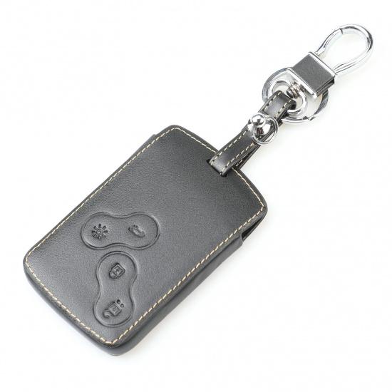 Jingyuqin Remote 4 B Leather Key Case Cover For Renault Koleos Laguna 2 3 Megane 1 2 3 Sandero Scenic Captur Clio Duster Fluence