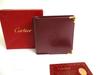 Подлинный кошелек Must de Cartier Bordeaux из кожи двойного сложения #a386, восстановленный