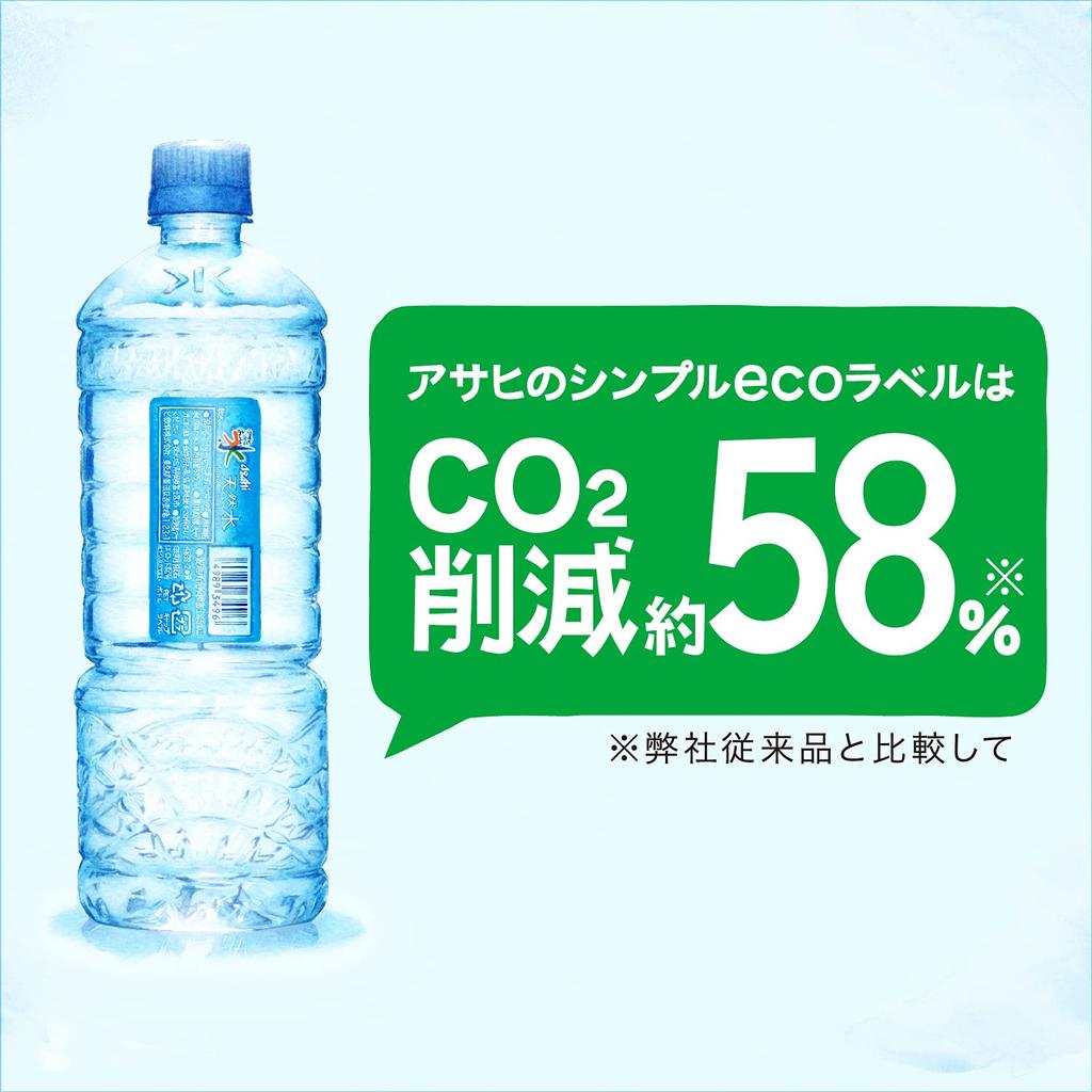 Вкусная натуральная вода Simple Eco Label 585 мл x 24 бутылки "Asahi Water"