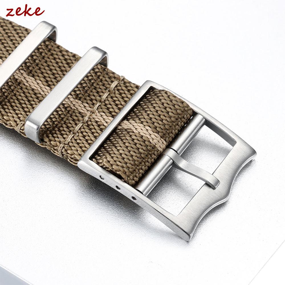 Ribbed Nylon Watch Strap for Omega 20mm 22mm Woven Nylon Watchbands for Seiko Men's Military Sport Breathable Wristwatch Band