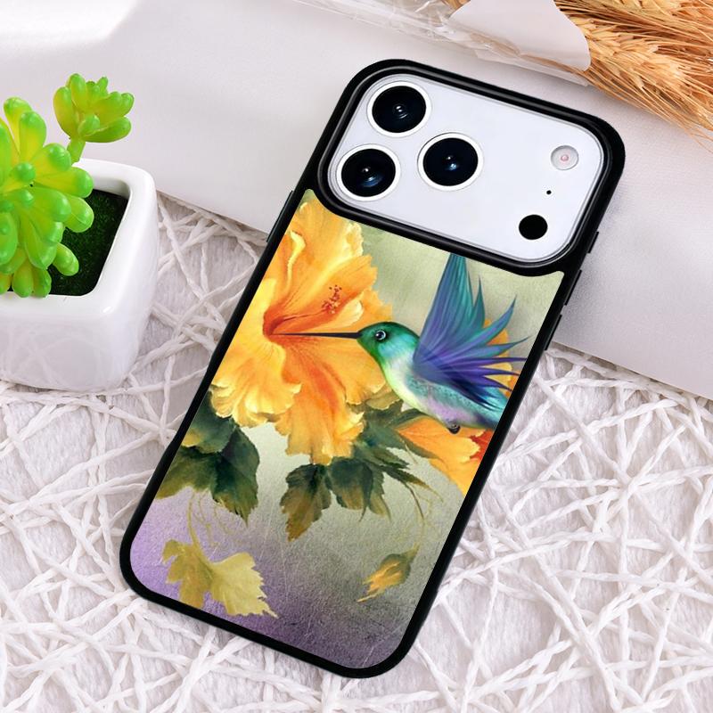 Hummingbird soft Phone Case for iPhone 17 Air 16 15 11 12 14 13 Pro Max Shockproof Cover