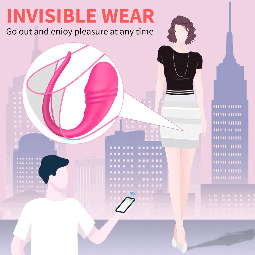 Беспроводной Bluetooth дилдо вибратор секс-игрушки для женщин дистанционное приложение двойное управление носить вибрирующий вагинальный шарик трусики игрушка для взрослых 18