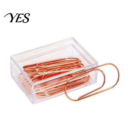 Cute Office Stationery Supplies 10PCS Rose Gold Metal Paper Clips, Decorative Cartoon Shape Desk Accessories Bookmarks, Creative Documents Organizers