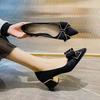 Thick Heel Heightened Single Shoes Women's French Temperament Versatile with Skirt Internet Celebrity Single Shoes 2025 Summer and Autumn New Sha