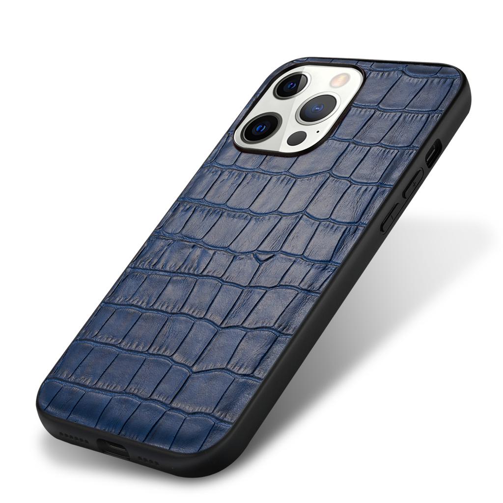 Роскошный Чехол из Натуральной Кожи Крокодила Для iPhone 15 16 14 13 11 12 Pro Max 7 8 Plus X XR XS Ударопрочный Чехол