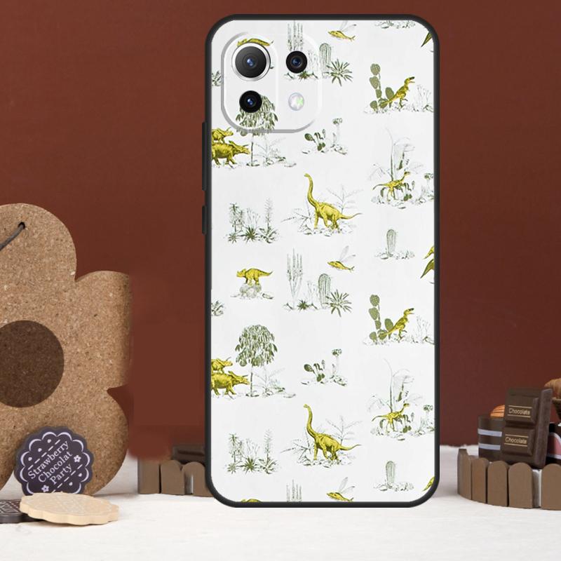 Чехол с рисунком динозавра для Xiaomi 17 Pro Max 14 15 Ultra 15T 13T 14T POCO F8 Ultra F7 F5 F6 X5 X6 X7 Pro