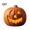 Pumpkin Shaped Lantern Halloween LED Lantern, Scary Face Glowing Plastic Lamp, Battery Operated Table Ornament for Home Party Decor Durable