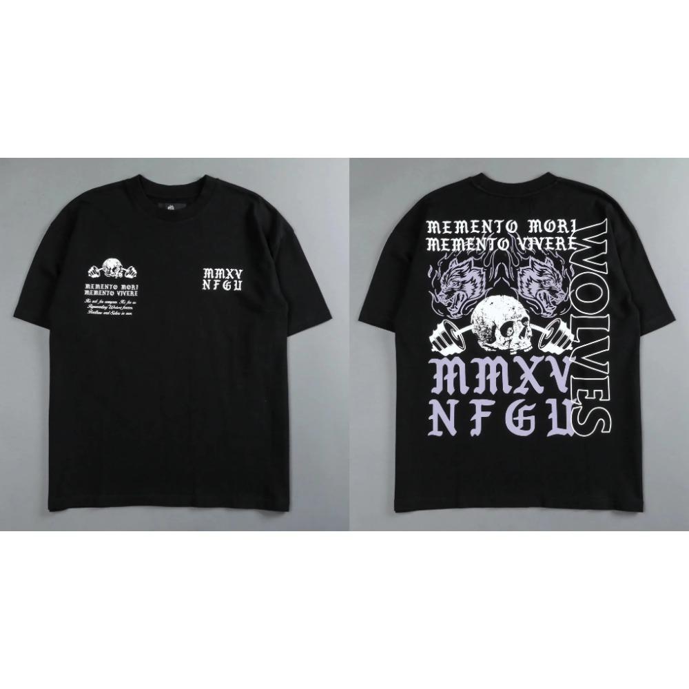 Darc Wolf Head Смешной принт Тренировка Тренажерный зал Фитнес 100% хлопок Мужская футболка с коротким рукавом Повседневная футболка Модные спортивные свободные топы Y2k