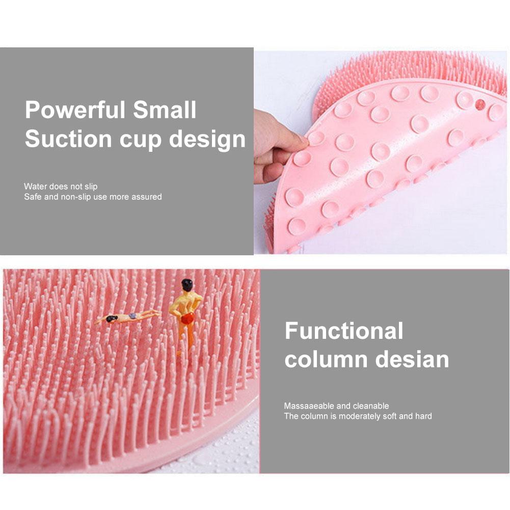 Силиконовая щетка для массажа спины, нескользящая подушечка для мытья ног, массажный коврик для душа с присоской, массажная подушечка для ванны, отшелушивающая щетка для ног