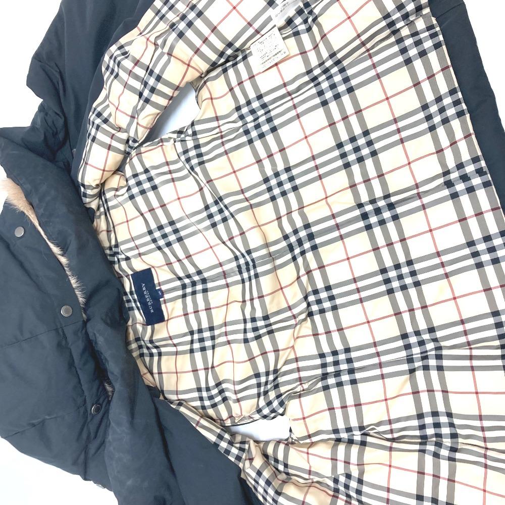Burberry Лондонский капюшон мех Пуховый жилет Нейлон Черный/Серебряная фурнитура