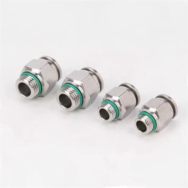 A34R M5 1/4" BSP PC Пневматический быстроразъемный соединитель из нержавеющей стали 304 G-резьба Резьбовая трубка Соединитель для воды и газа